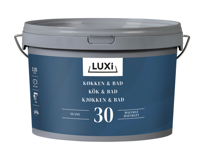 Køkken & Bad 30 vægmaling modehvid 2,25 liter - LUXI®